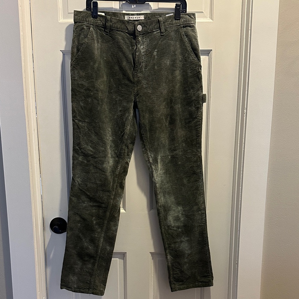 PacSun Men's Green Corduroy Trousers